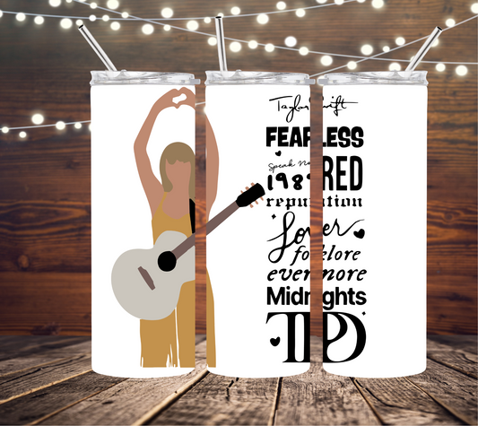 Heart Hands Taylor Swift 20oz Skinny Tumbler