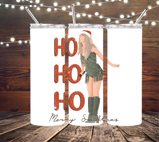 HO HO HO Merry Swiftmas Taylor Swift 20oz Skinny Tumbler