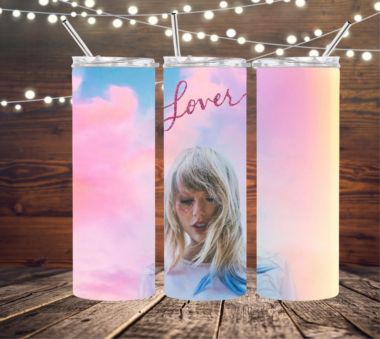 Lover Album Cover Taylor Swift 20oz Skinny Tumbler