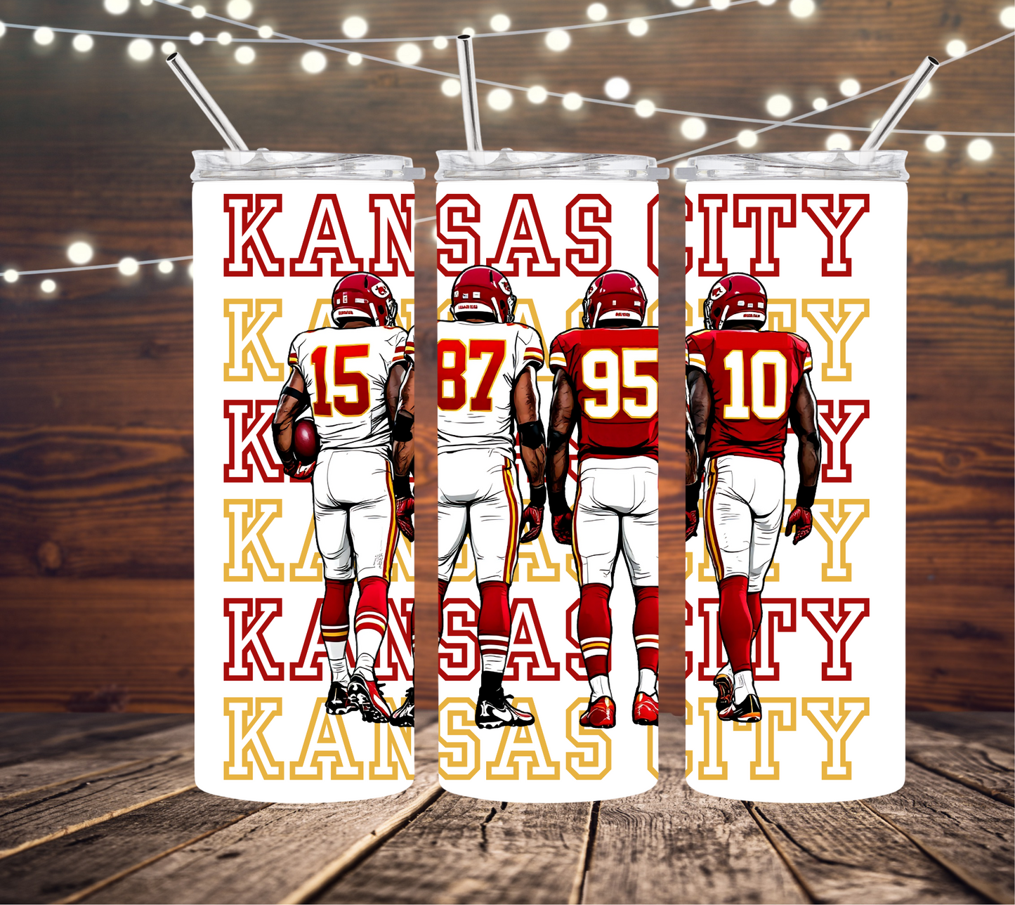 KC Chiefs Players 20oz Skinny Tumbler