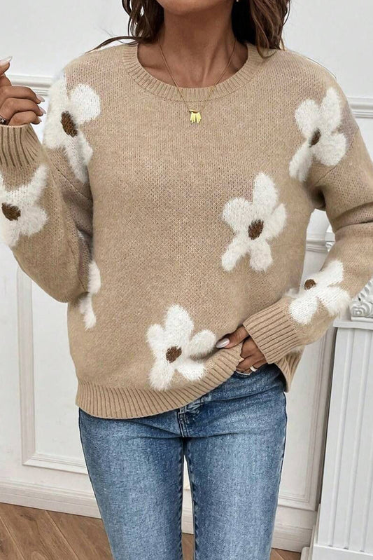 Parchment 60s Daisy Flower Knit Sweater