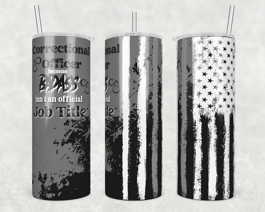 Correctional Officer 20oz Skinny Tumbler