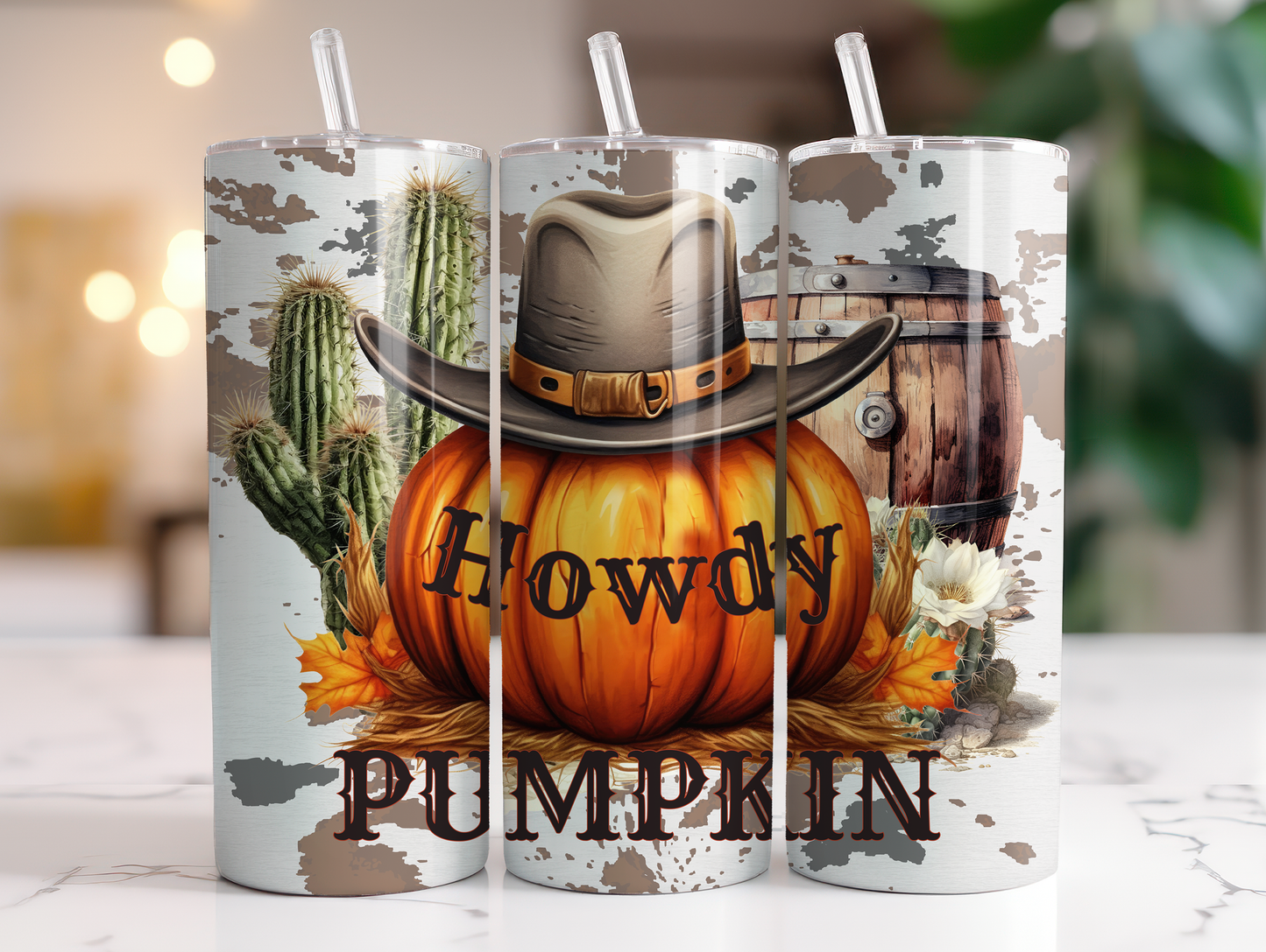 Howdy Pumpkin - Western - Fall 20oz Skinny Tumbler