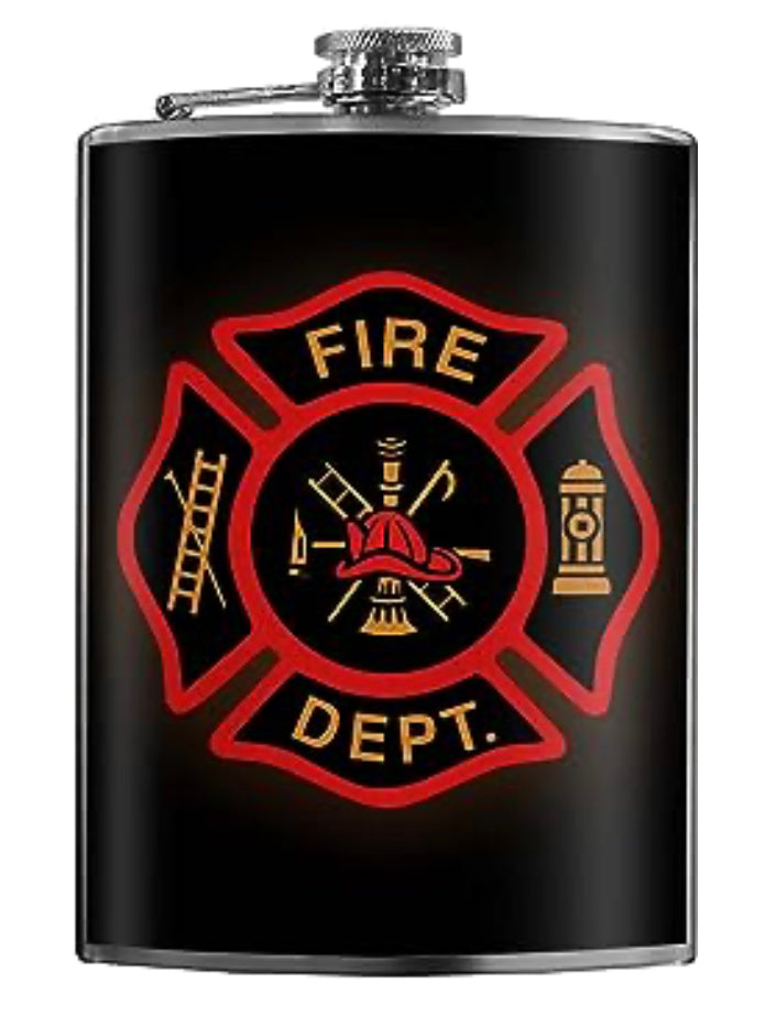 Fire Dept Flask - Firefighter