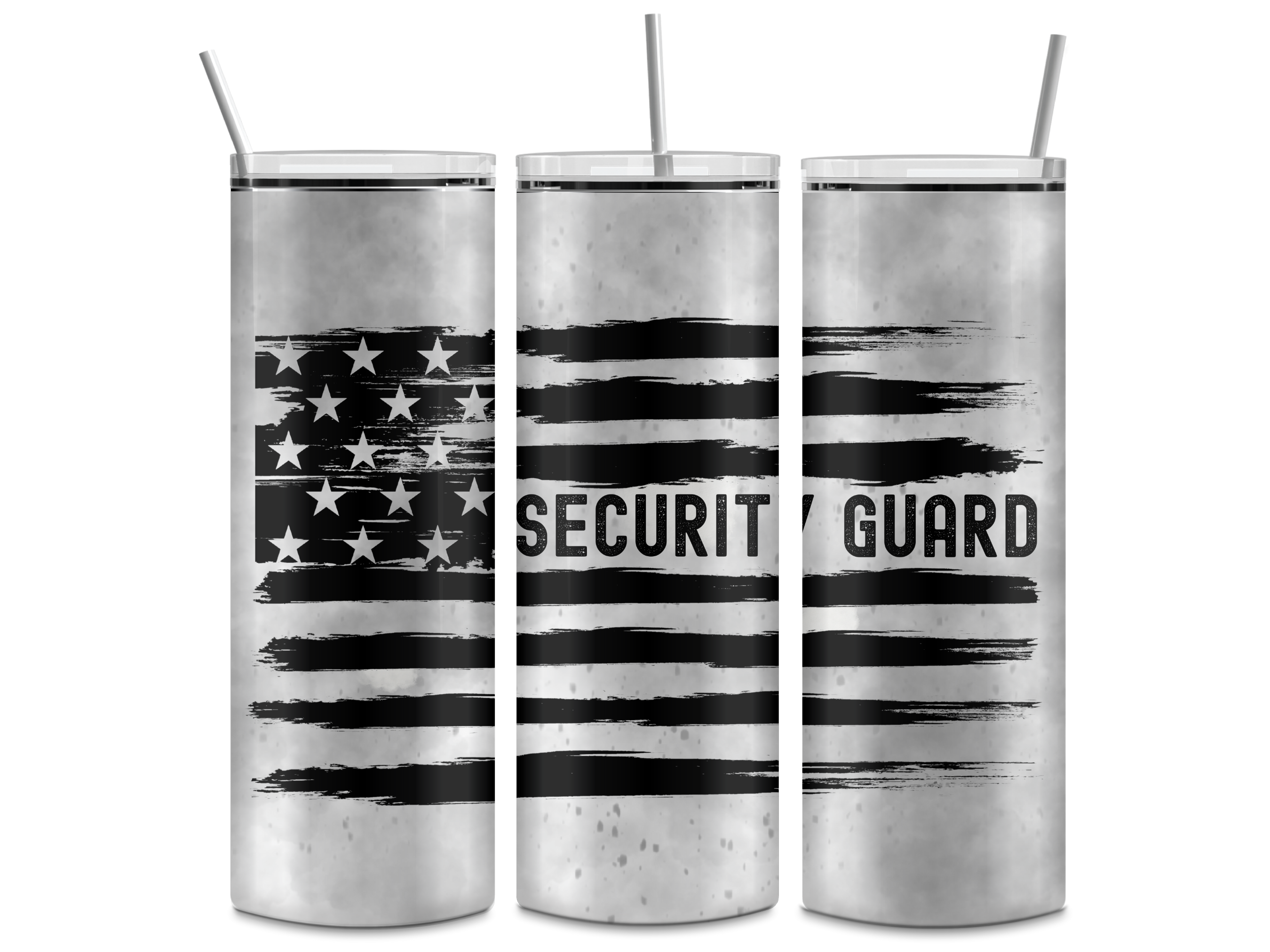 Security Guard & Flag 20oz Skinny Tumbler – Dogwood Graphics & Design