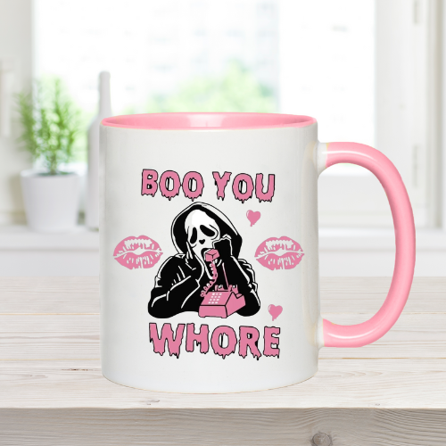 Scream Boo You Whore Halloween Coffee Mug