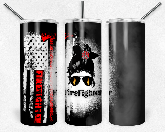 FireFighter 20oz Skinny Tumbler