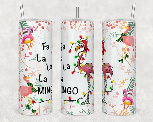 Fa La La La Mingo Christmas 20oz Skinny Tumbler