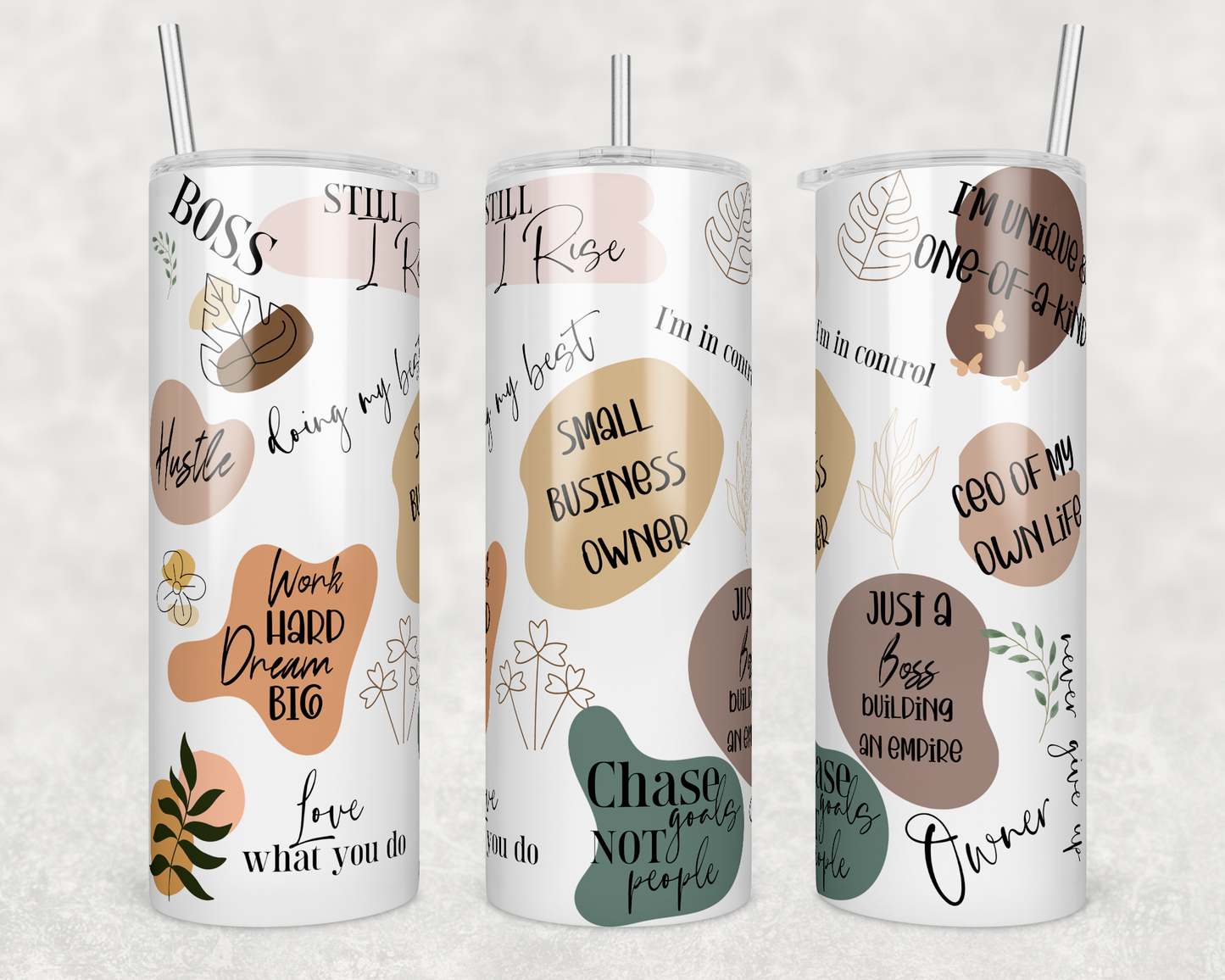 Small Business Affirmations 20oz Skinny Tumbler