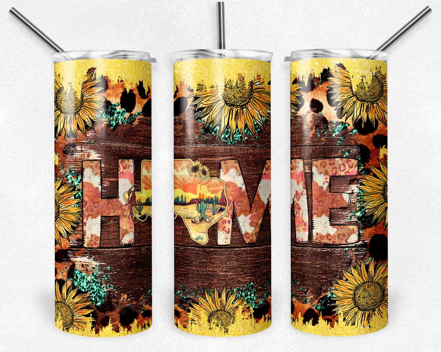 Rustic Texas Home - Western 20oz Skinny Tumbler